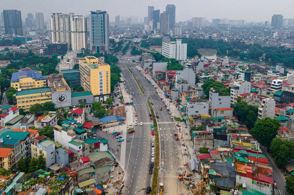 Đường Vành đai 1, đoạn Hoàng Cầu - Voi Phục đã được thông xe dịp 2/9. Ảnh: Thế Bằng