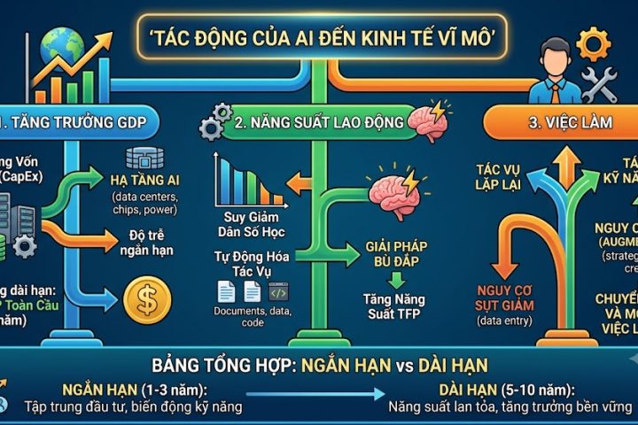 Tác Động Của Trí Tuệ Nhân Tạo Đến Tăng Trưởng GDP, Năng Suất Lao Động Và Việc Làm