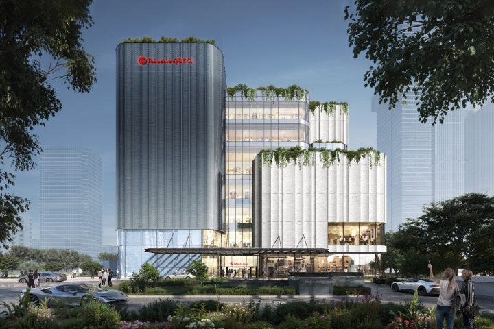 Westlake Square Hanoi nổi bật với thiết kế đương đại, khẳng định vị thế của chuẩn mực bán lẻ Nhật Bản tại Hà Nội.